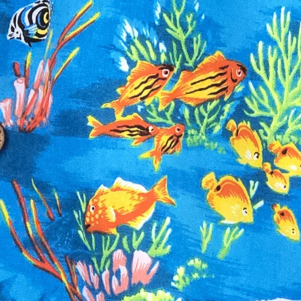 RJC Hawaiian One Piece Romper Boys Size 12m Under Water School Fish‎ Unisex USA